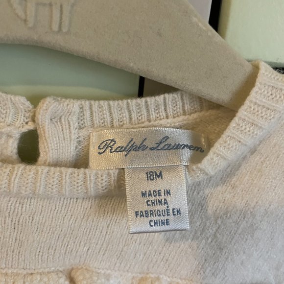 Ralph Lauren Girl Sweater; White; 18 month - Picture 5 of 5
